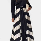 ALIONNE – Striped Maxi Dress