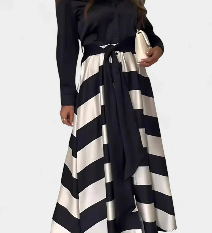 ALIONNE – Striped Maxi Dress