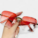 Classic Retro Rimless Glasses