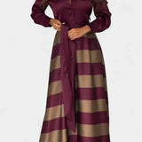 ALIONNE – Striped Maxi Dress