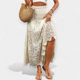 Lace midi skirt