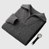 Farkas - Taranto merino wool sweater with zipper