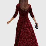 Nancy - Festive Velour Elegance Dress