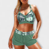Janel - High-waisted fish print bikini