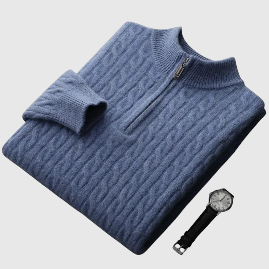 Mór - Cashmere Woven Polo Shirt Deneb