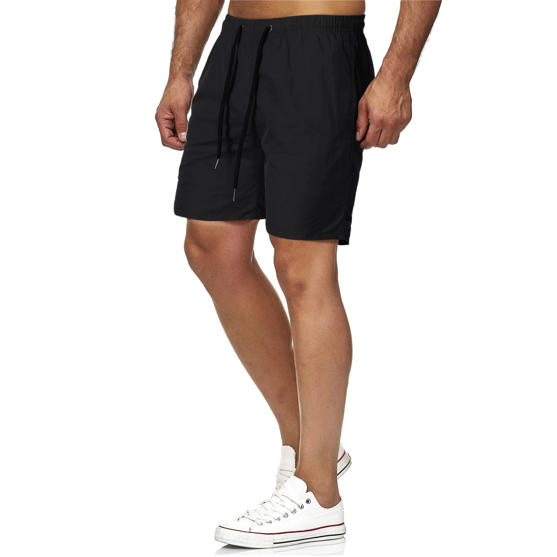 Heidi-Mode | Quick Dry Solid Color Men's Swim Trunks
