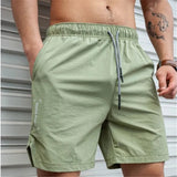 Heidi-Mode | Breathable, Solid Color Swim Trunks for Men with Drawstring
