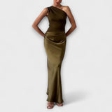 Luna Asymmetric Silk Dress
