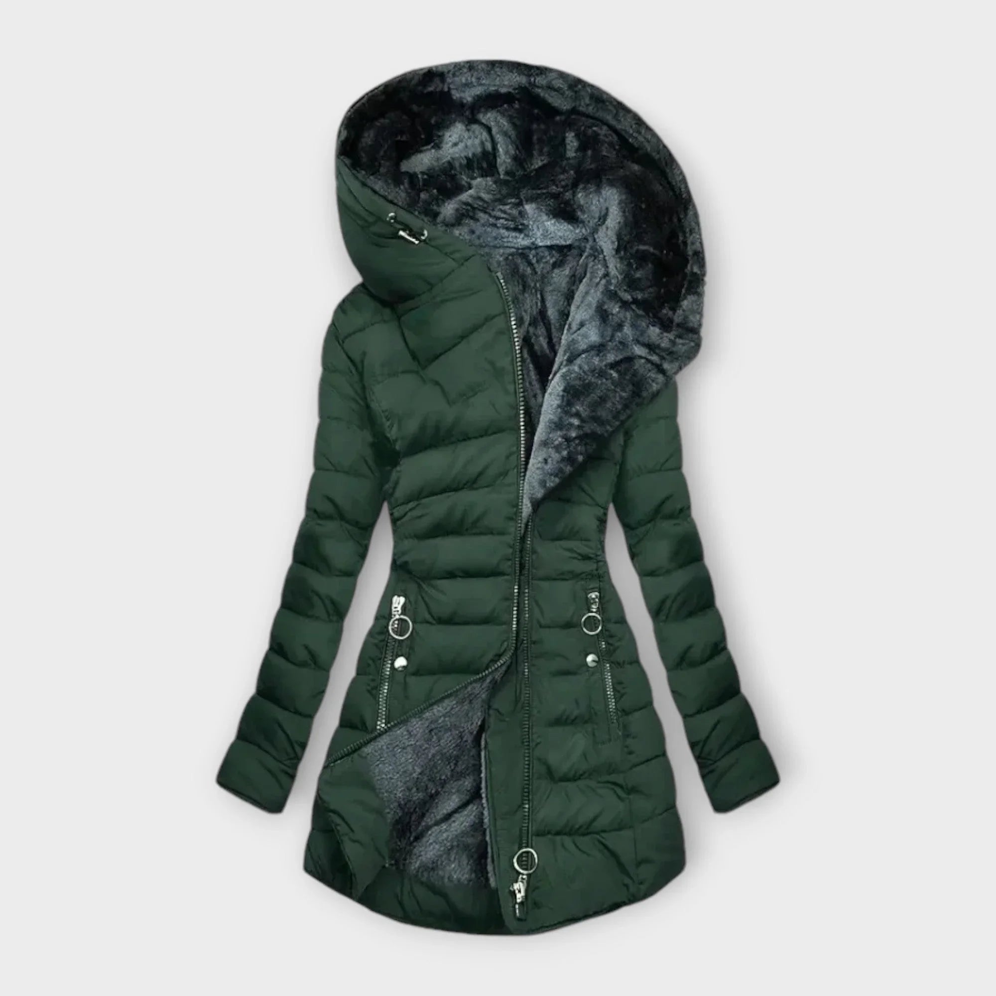 Kori - Warm coat with leather lining