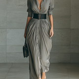 Zahara | Long pleated dress