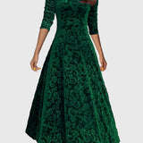 Nancy - Festive Velour Elegance Dress