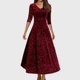 Nancy - Festive Velour Elegance Dress
