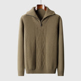Farkas - Taranto merino wool sweater with zipper