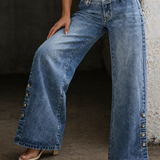 Mia | High-Waisted Split Jeans