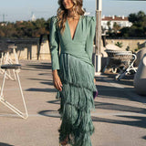 Green Fringe Dress