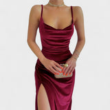 Gabriela - Velvet dress with side slit