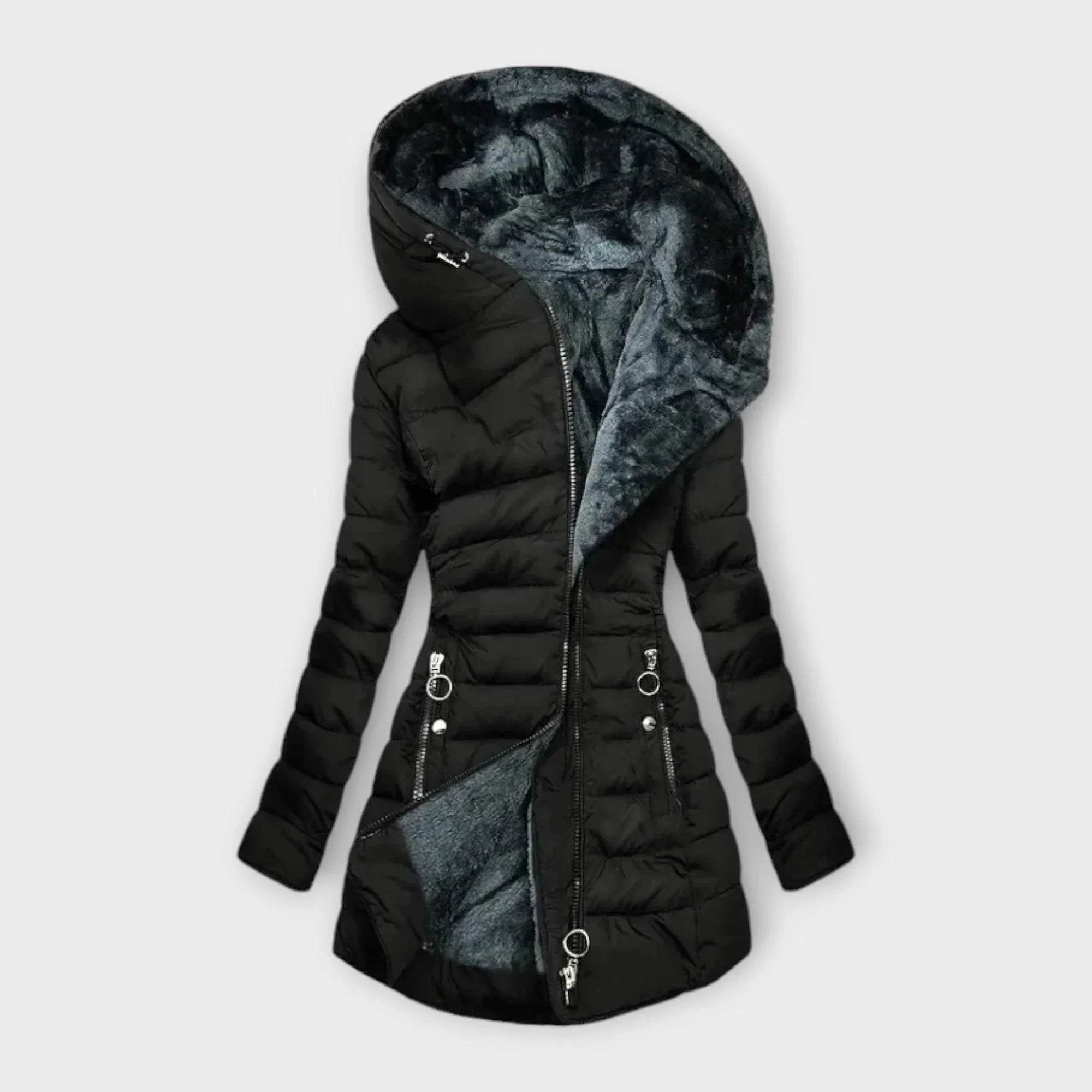 Kori - Warm coat with leather lining