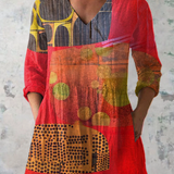 Lucie | Long V-Neck Blouse