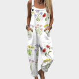 Printed work jumpsuit