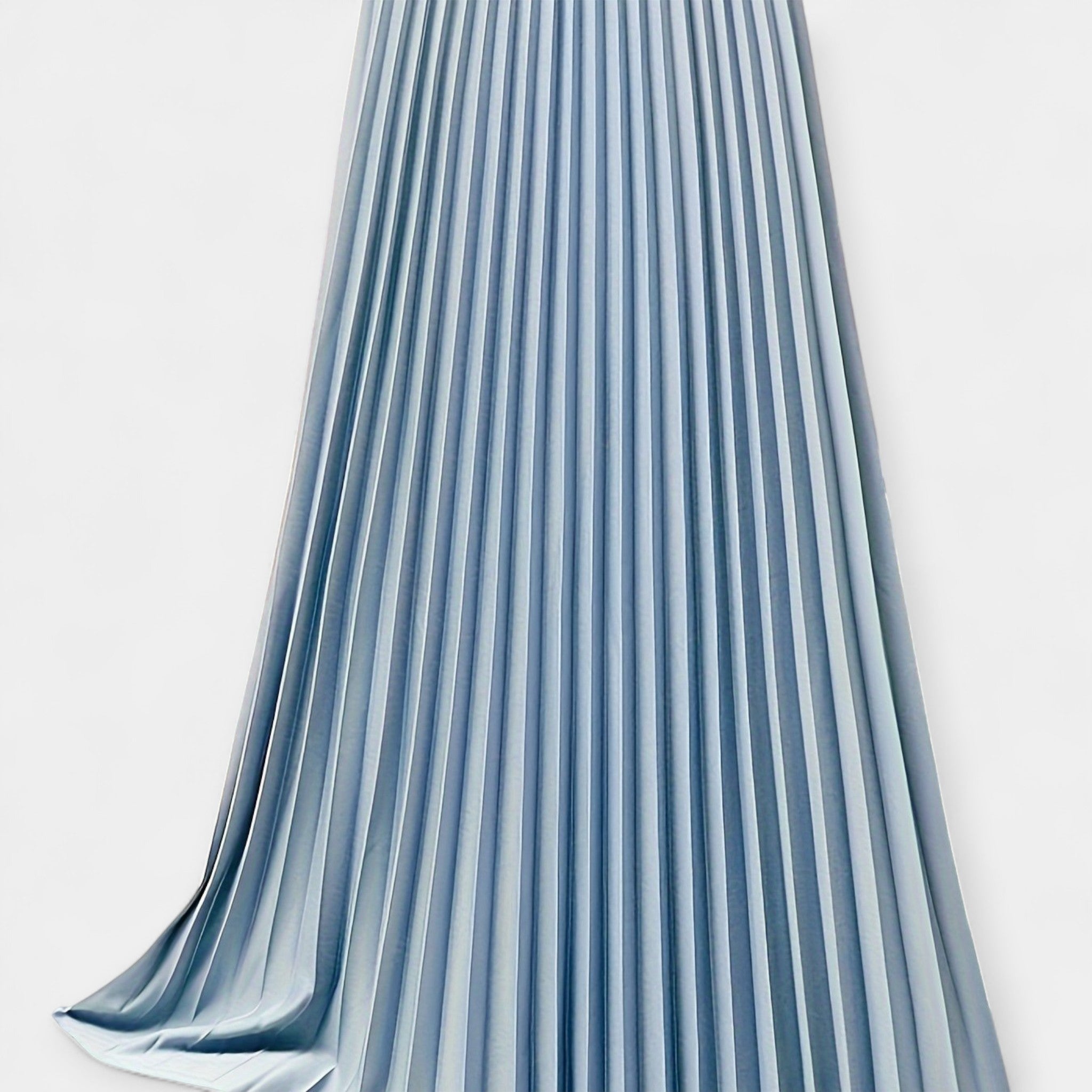 Long pleated silk skirt