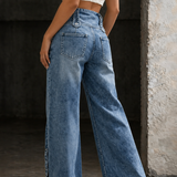 Mia | High-Waisted Split Jeans