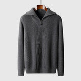 Farkas - Taranto merino wool sweater with zipper