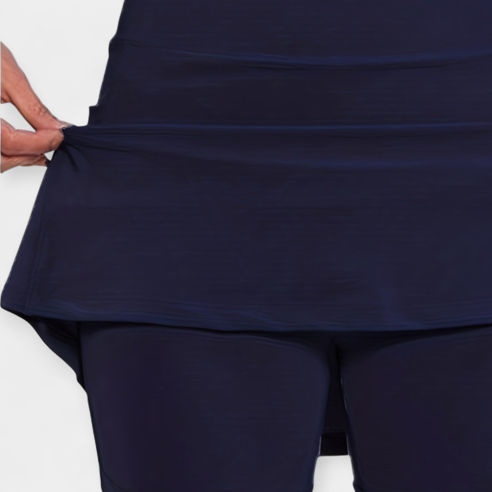High waisted shorts with skirt