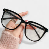 Blue square anti-UV glasses