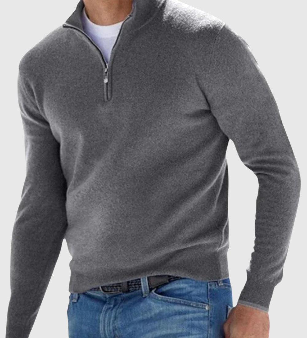 Ödön - Elegant Pullover with Zipper