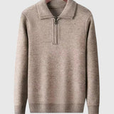Levente - Kashmir Thin Quarter Zip Sweater Gstaad