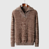 Farkas - Taranto merino wool sweater with zipper
