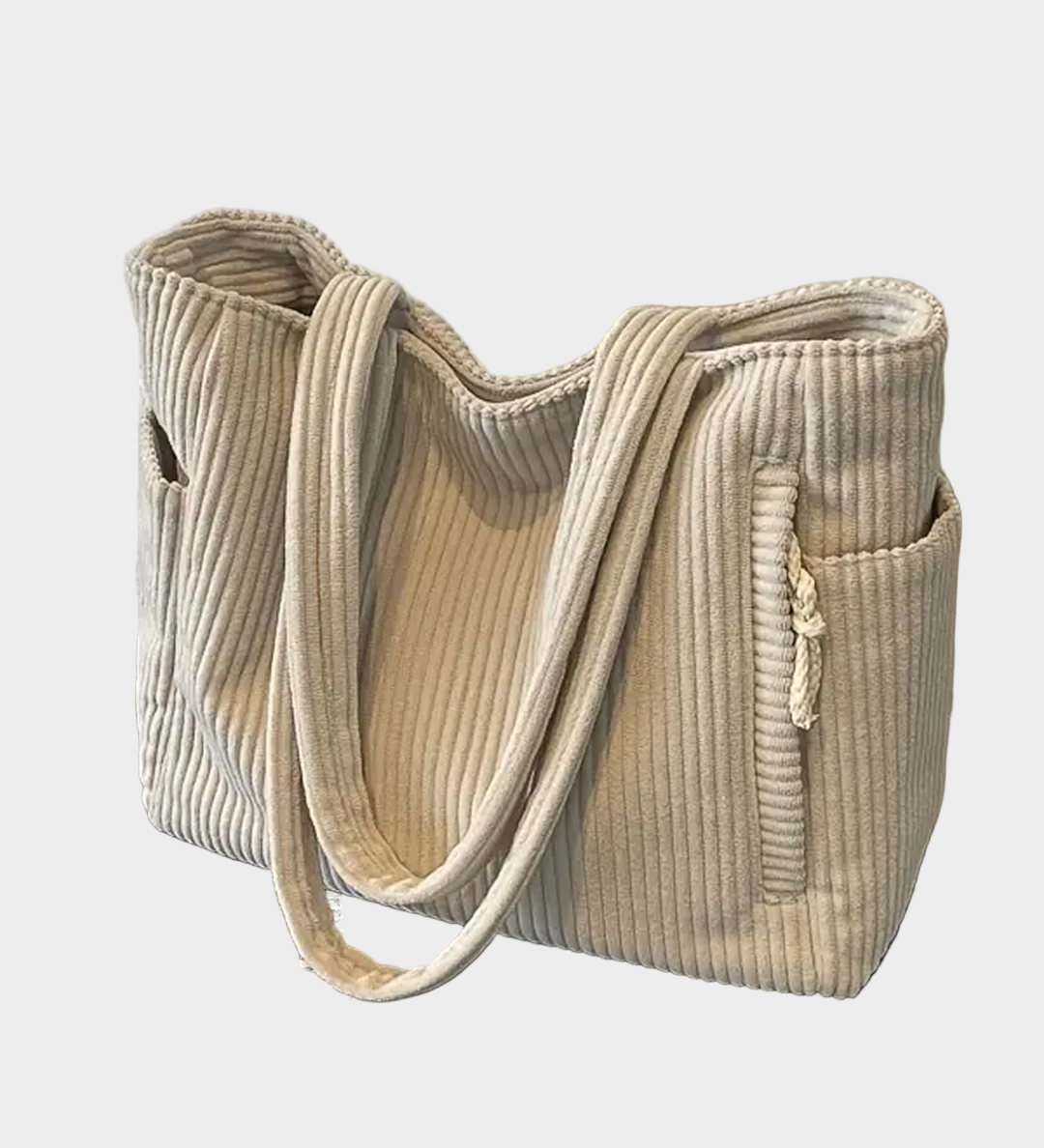 Knitted Shoulder Bag with Intricate Rope Knot and Modern Hue