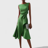 Andrea - Asymmetric dress with elegant pleats