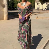 Louise | Elegant V-neck Maxi Holiday Dress