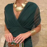 Louise | Elegant V-neck Maxi Holiday Dress