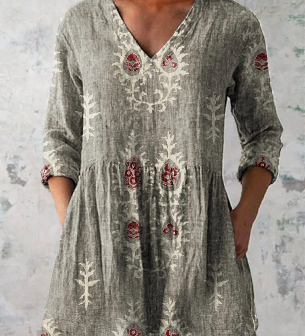 Elise | Long V-Neck Blouse