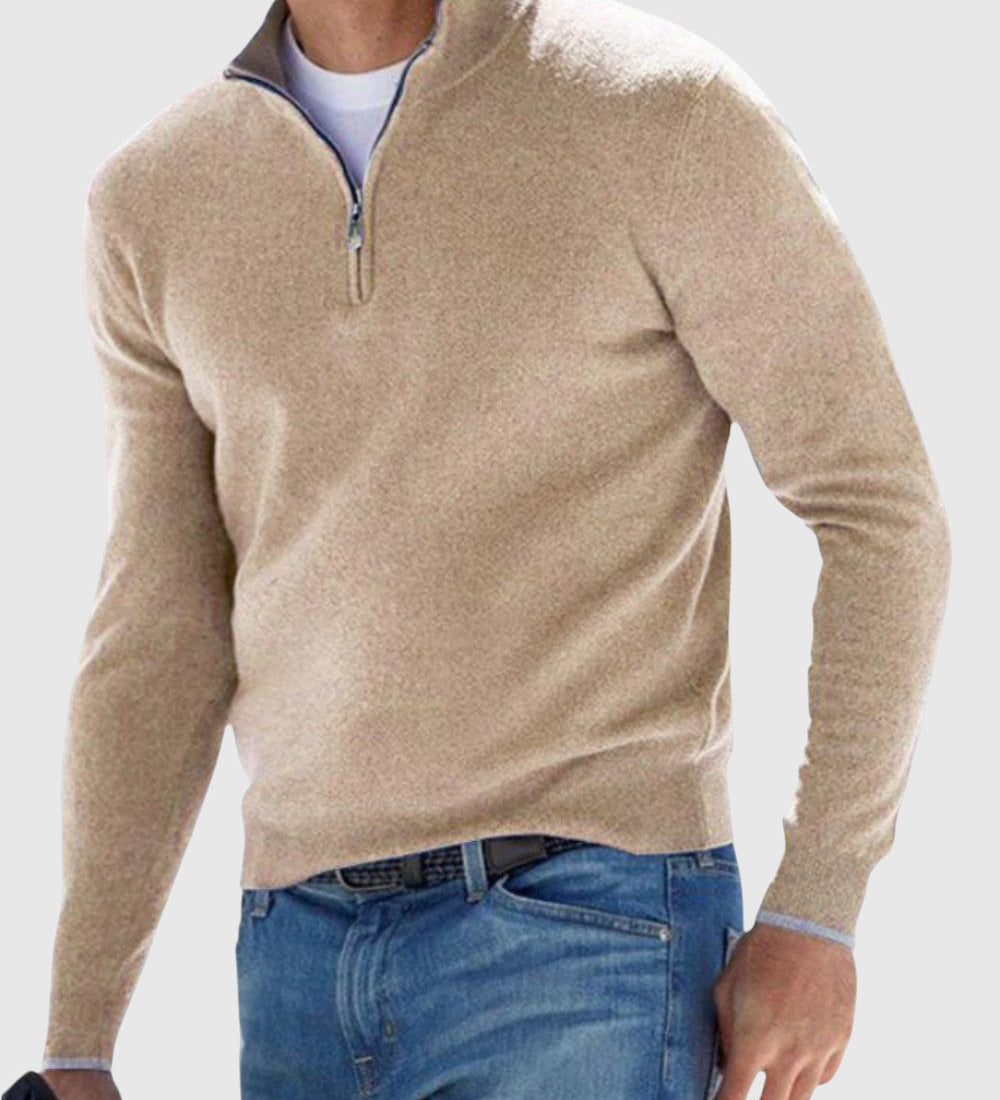 Ödön - Elegant Pullover with Zipper