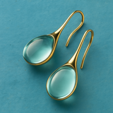 Gold and Silver Colored Crystal Drop Earrings