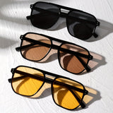 Square Glasses with Rivets