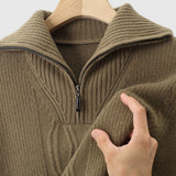 Farkas - Taranto merino wool sweater with zipper