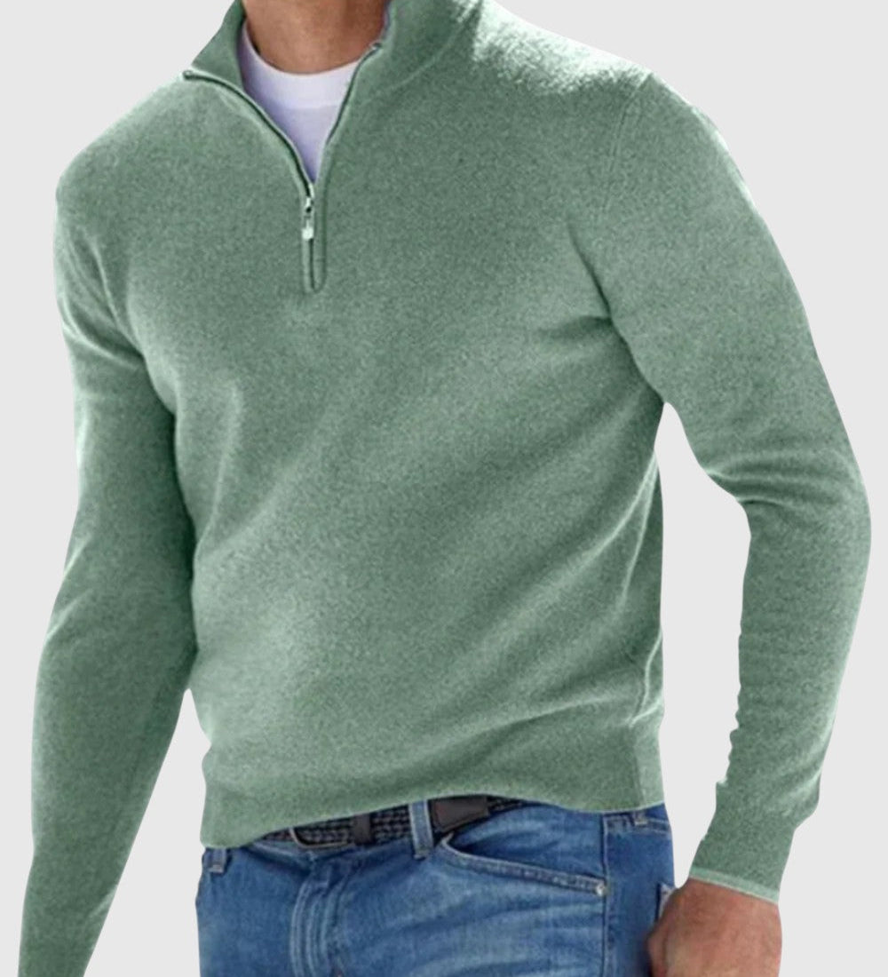 Ödön - Elegant Pullover with Zipper