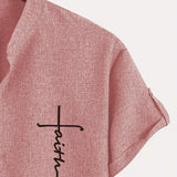 Kristóf™ | Elegant short-sleeved shirt with stand-up collar