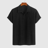Tivadar – Fine knit polo shirt with textured design