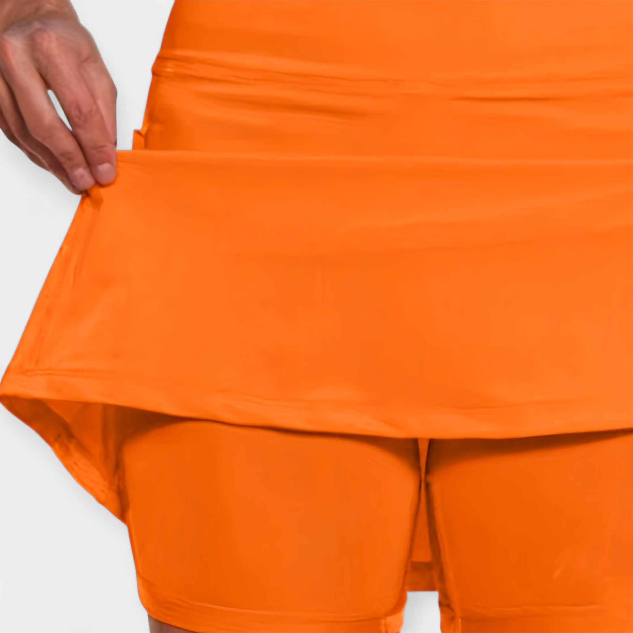 High waisted shorts with skirt
