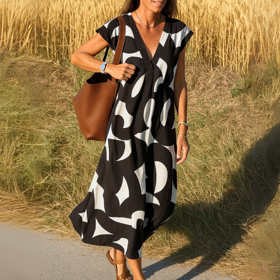 Magda - Light V-neck dress
