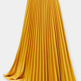 Long pleated silk skirt