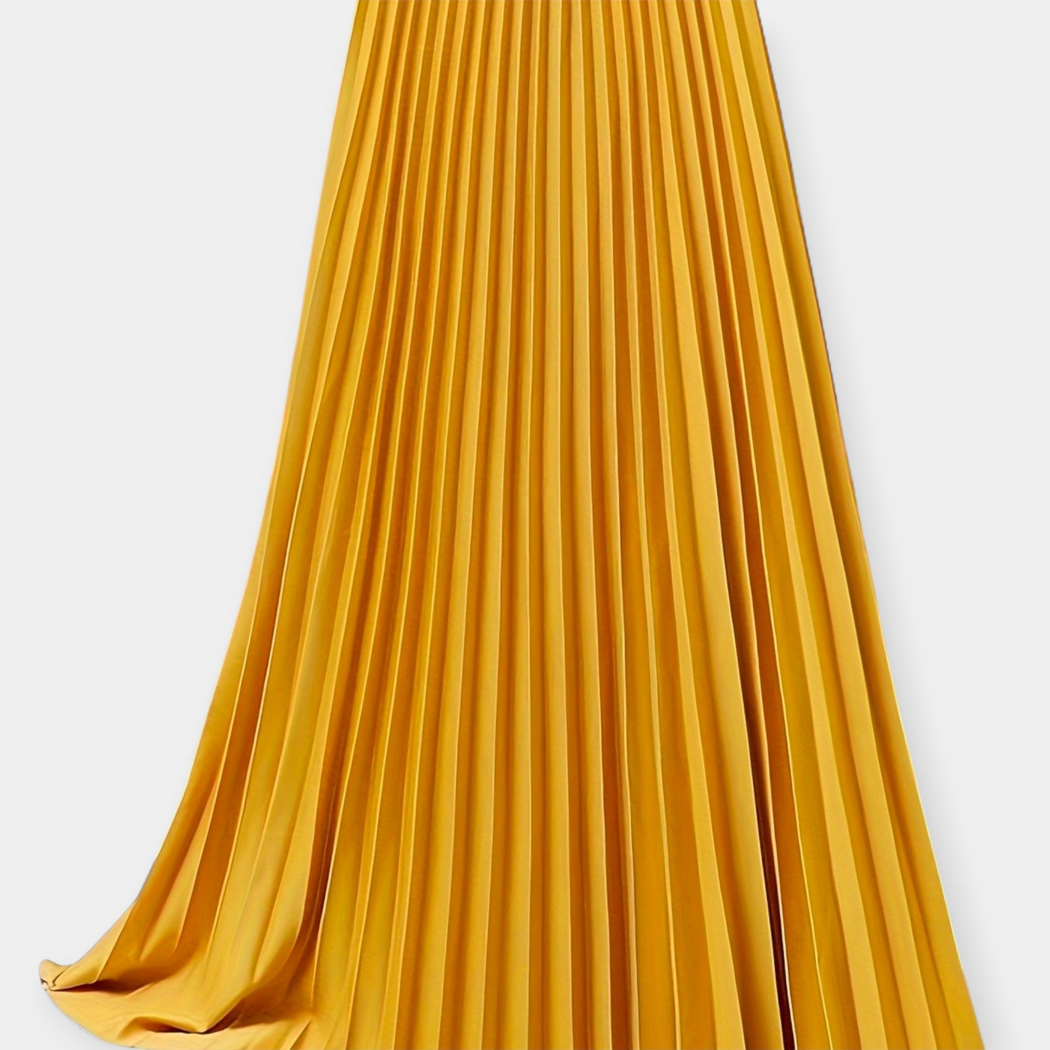 Long pleated silk skirt