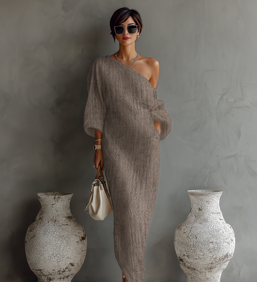 Strapless Canvas Dress in Ivory