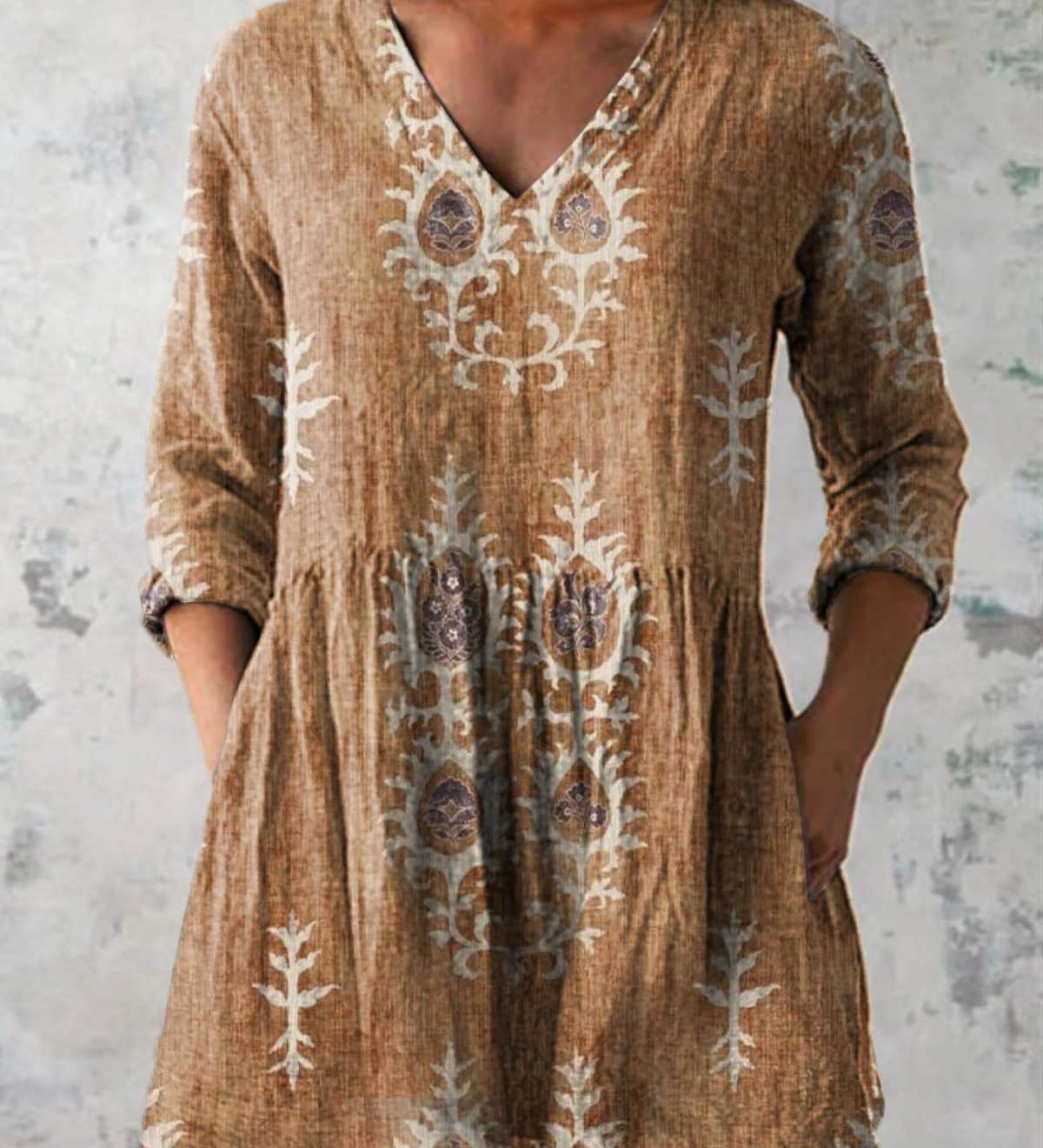 Elise | Long V-Neck Blouse