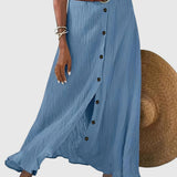 Semi-sheer midi skirt with slit